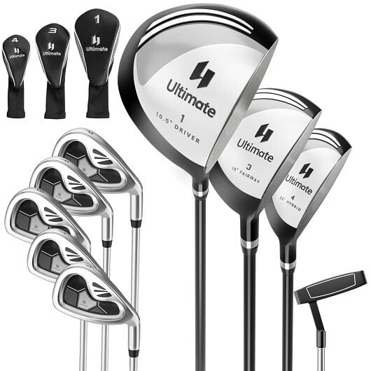 Men’s 9 Pieces Complete Golf Club Set-Gray