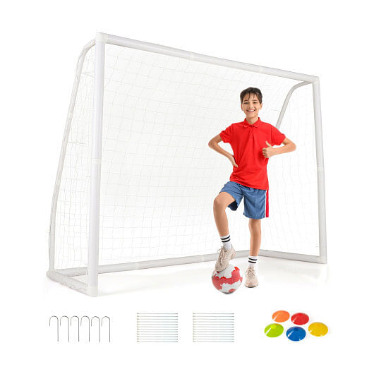 8′ x 6′ Soccer Goal with Ground Stakes and Soccer Cones