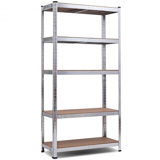 72 Inch Storage Rack with 5 Adjustable Shelves for Books Kitchenware-Black