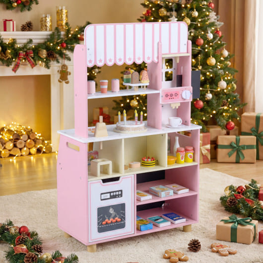 Kids Ice Cream Shop with 27 Accessories and Ice Cream Machine for Ages 3+-Pink - Image 2