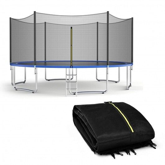 Trampoline Replacement Protection Enclosure Net with Zipper-14ft