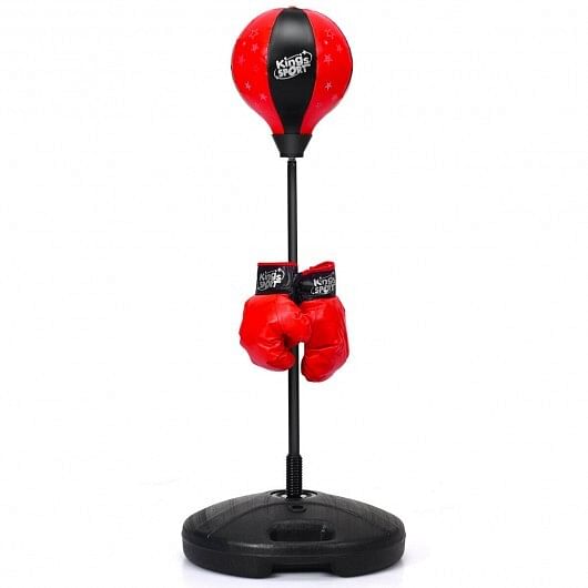 Kids Adjustable Stand Punching Bag Toy Set with Boxing Glove