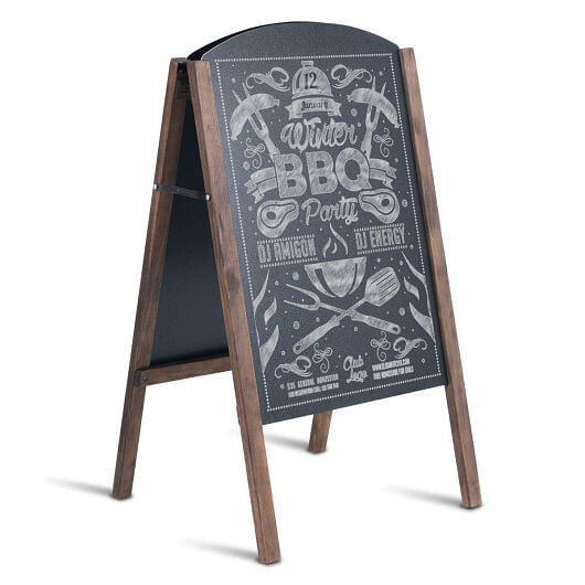 Costway 31.5″ Wood A-Frame Chalkboard Menu Sign Board Sidewalk Wedding Signage