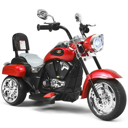 Costway 3 Wheel Kids Ride On Motorcycle 6V Battery Powered Electric Toy Red