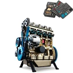 Category: Dropship Educational, SKU #1186819, Title: Teching V4 DM13 Four-Cylinder Stirling Engine Full Aluminum Alloy Model Collection