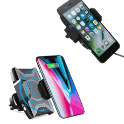 Category: Dropship Mounts & Holders, SKU #1281546, Title: Bakeey Infrared Induction Auto Lock Qi Wireless Charging Car Holder Stand for iPhone Mobile Phone