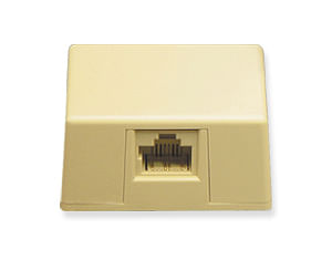 Surface mount jack 8p8c ivory