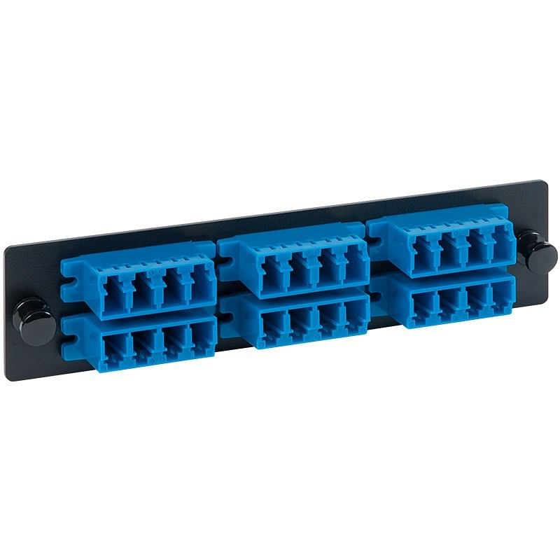 Adapter panel 6 quad lc 24f blue sm