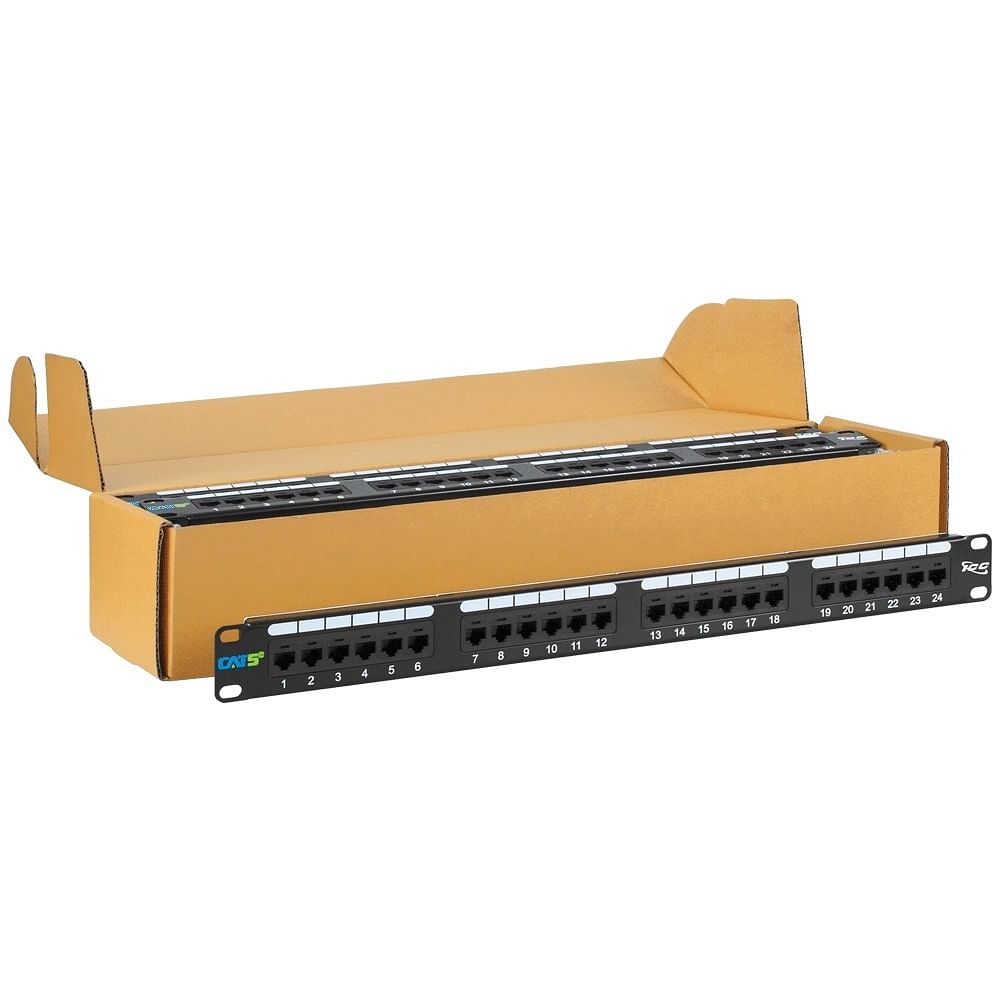 Patch panel cat 5e 24-port 1rms 6 pk