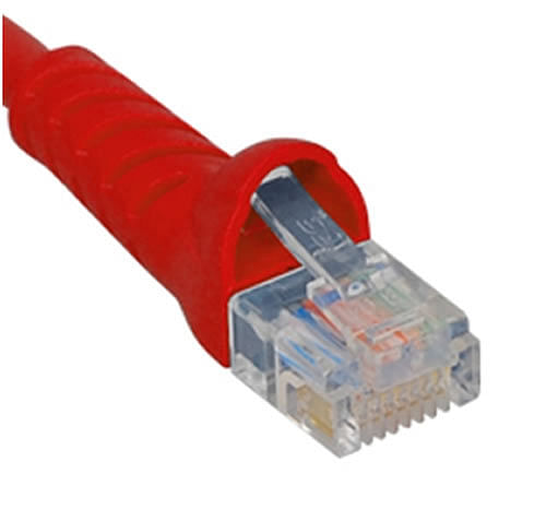 PATCH CORD CAT 5e MOLDED BOOT 25' RD