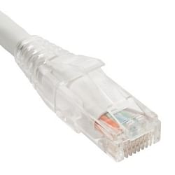 PATCH CORD CAT5e CLEAR BOOT 7' WHITE