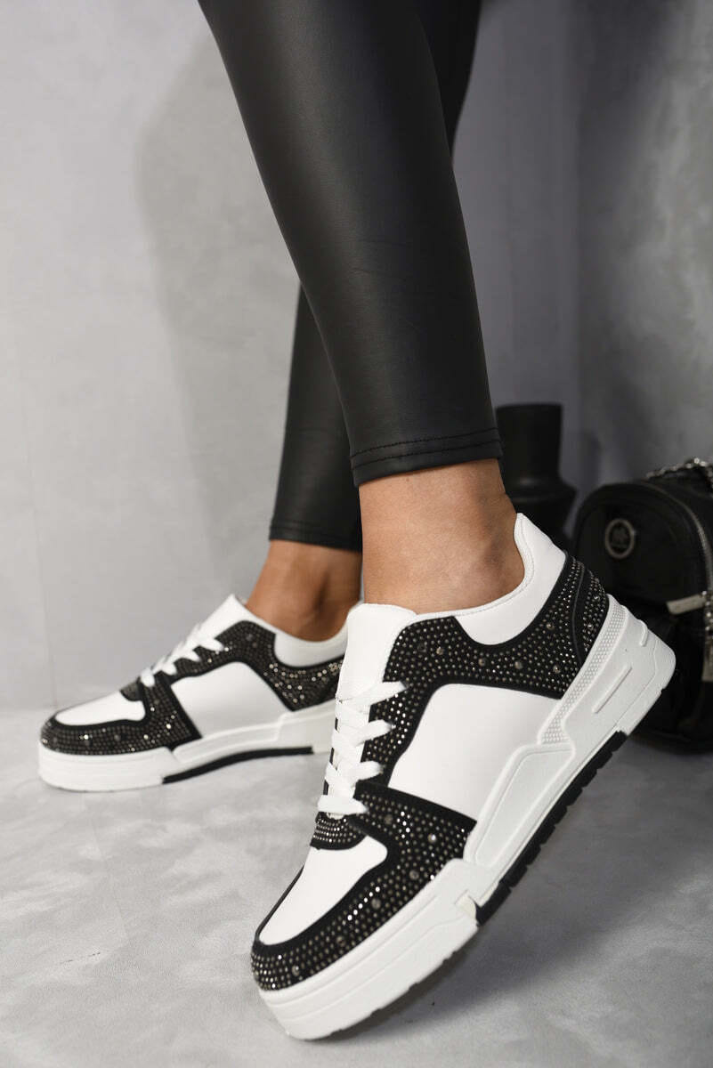 Sparkly Crystal Embellished Trainers-grey / 3 - Image 2