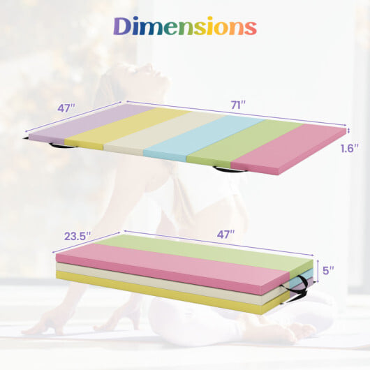 Yoga Set: Gymnastics Mat+Folding Gymnastics Balance Beam - Image 5