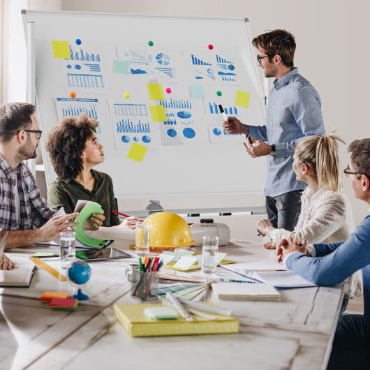 48 x 36 Inches Rolling Double-Sided Whiteboard with Magnetic Surface-White - Color: White - Image 2