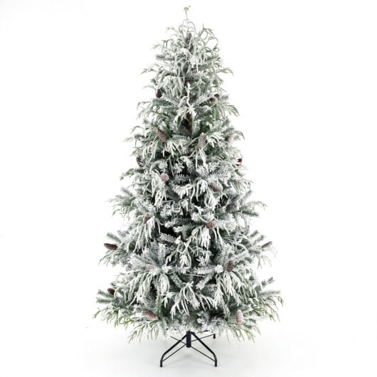 Pre-Lit Artificial Christmas Tree with Warm White LED Lights-8 Feet - Color: White - Size: 8 ft