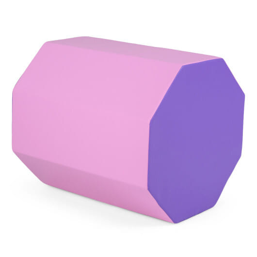 22.5" x 26" Octagon Tumbling Mat with Zippered Cover and Thick Foam Filling-Purple - Color: Purple