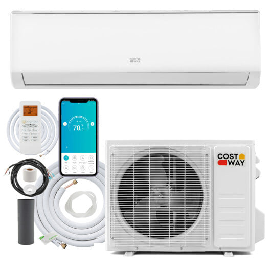 EcoGuard Series 18000 BTU 21 SEER2 208-230V Mini Split Air Conditioner and Heater - Color: White - Size: 18000 BTU