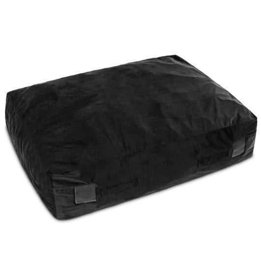 47 x 35.5 Inch Crash Pad Sensory Mat with Foam Blocks and Washable Cover-Black - Color: Black