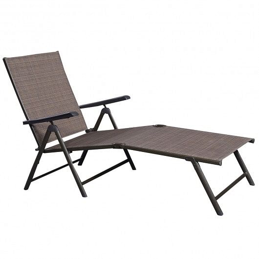 Adjustable outdoor patio pool chaise lounge