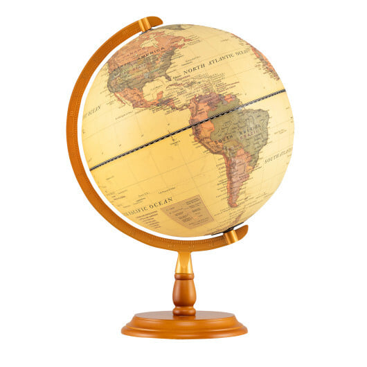 12 Inch Illuminated World Globe Antique Light up Globe Night Lamp-Bronze - Color: Bronze