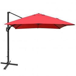 Category: Dropship Patio, Lawn & Garden, SKU #NP10192WN, Title: 10x13ft Rectangular Cantilever Umbrella with 360?° Rotation Function-Wine - Color: Wine