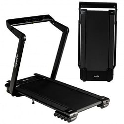 Category: Dropship Sporting & Exercise, SKU #SP37615DK, Title: 4.0HP Foldable Electric Treadmill Jogging Machine with Speaker LED-Black - Color: Black