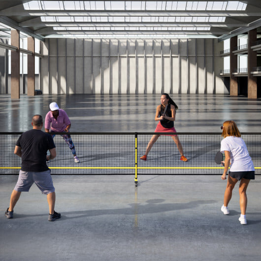 22 FT Portable Pickleball Net with 6 Lockable Wheels and Carry Bag - Color: Yellow - Image 3