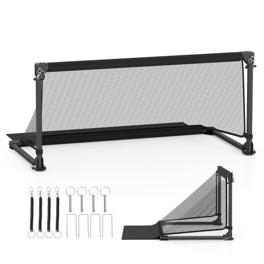 Portable POP Up Toddler Soccer Net with Metal Frame-S - Color: Black - Size: S