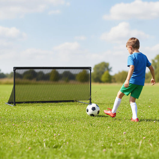 Portable POP Up Toddler Soccer Net with Metal Frame-S - Color: Black - Size: S - Image 3