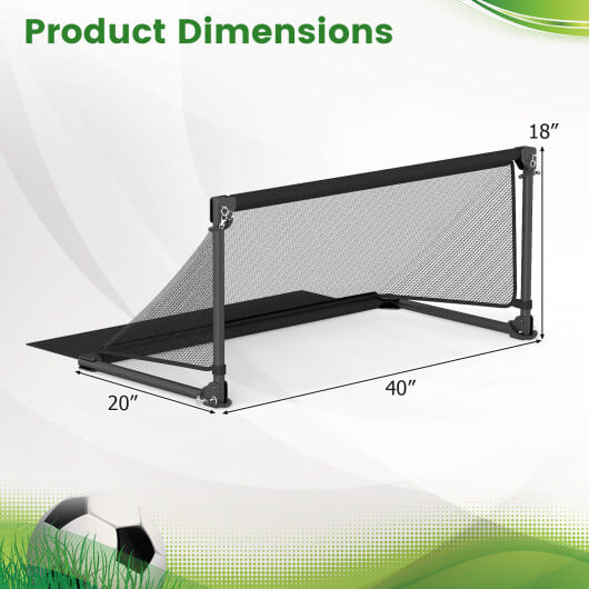 Portable POP Up Toddler Soccer Net with Metal Frame-S - Color: Black - Size: S - Image 5
