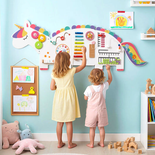 11-in-1 Dinosaur Activity Wall Busy Board Panels for Toddlers Education and Early Development-White - Color: White - Image 2