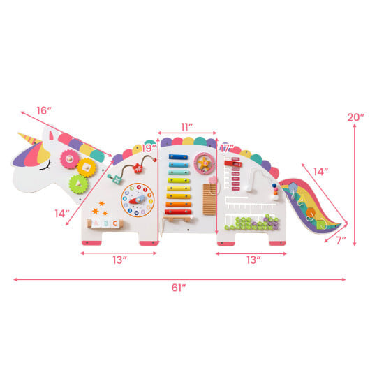 11-in-1 Dinosaur Activity Wall Busy Board Panels for Toddlers Education and Early Development-White - Color: White - Image 5