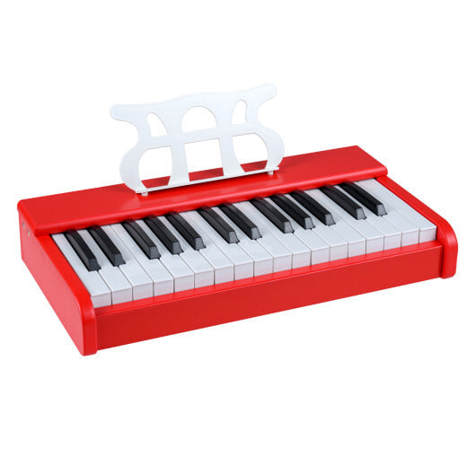 Kids Piano Keyboard 30 Keys Digital Piano with Music Stand for 3+ Years Old Beginners-Red - Color: Red