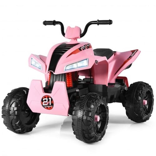 4 Wheels Quad Spring Suspension Kids Ride On ATV-Pink - Color: Pink