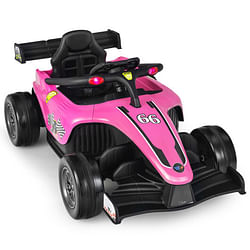Category: Dropship Toys & Games, SKU #TQ10081US-PI, Title: 12V Kids Ride on Electric Formula Racing Car with Remote Control-Pink - Color: Pink