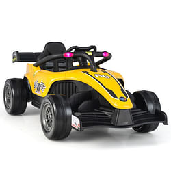 Category: Dropship Toys & Games, SKU #TQ10081US-YW, Title: 12V Kids Ride on Electric Formula Racing Car with Remote Control-Yellow - Color: Yellow