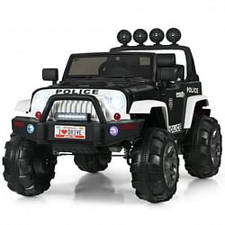 Category: Dropship Toys & Games, SKU #TY327745JC+, Title: 12V Kids Ride On Truck with Remote Control and Double Magnetic Door-Black & White - Color: Black & White
