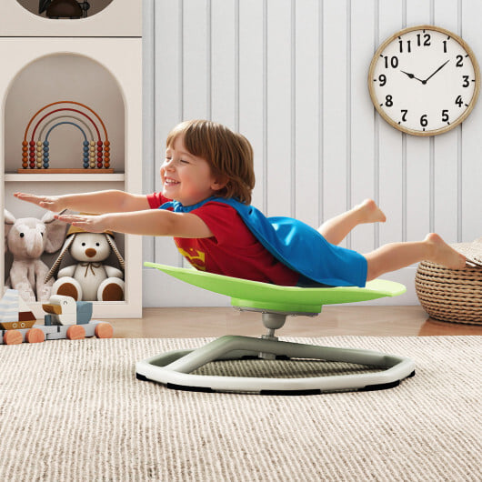 Kids Sensory Swivel Chair Cat Claw 360?° Spinning Chair with Non-Slip Metal Base-Green - Color: Green - Image 3