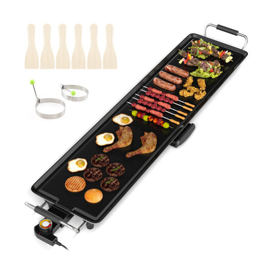 Costway 35 Inch Extra Large Electric Griddle with Adjustable Temperature Thermos