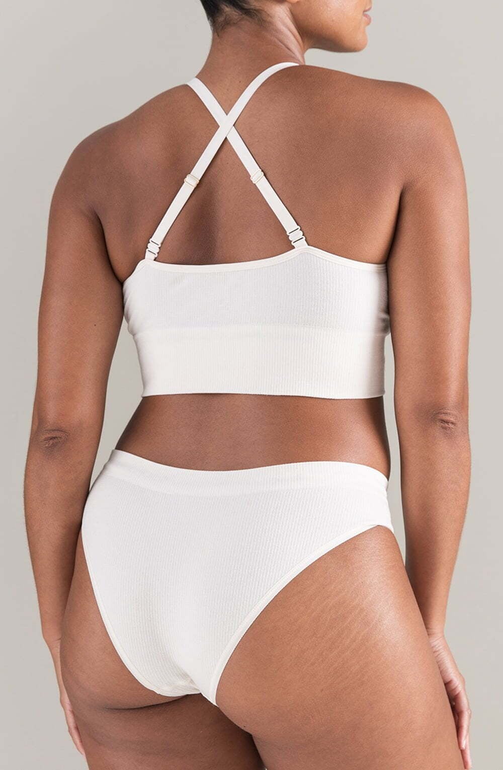 The TENCEL(TM) High Leg Brief White Sand - Image 5