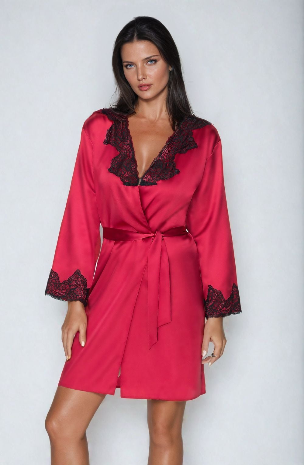 Irall Juniper Burgundy Dressing Gown - Image 4