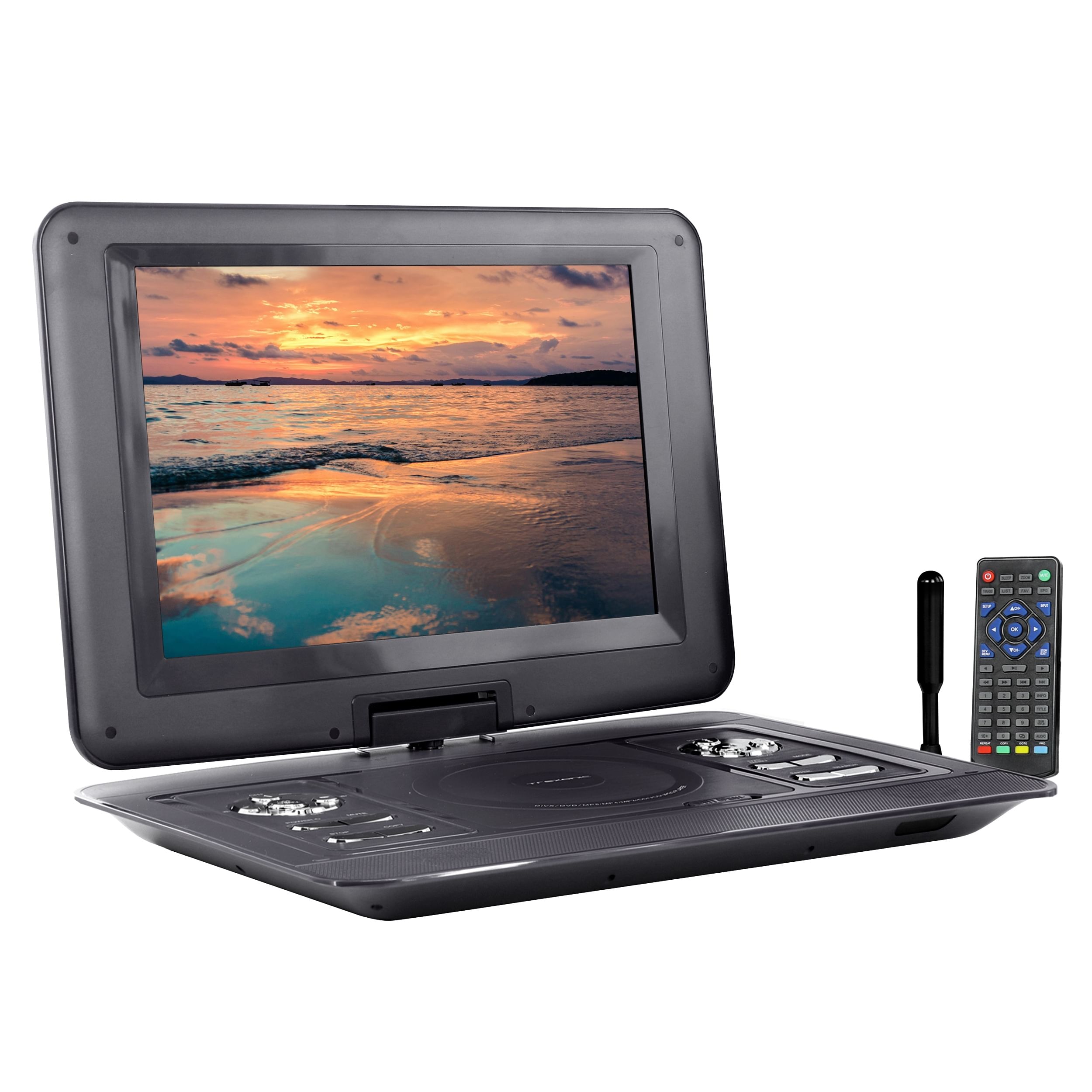 Trexonic 13.3 Inch Portable TV+DVD Player with Col