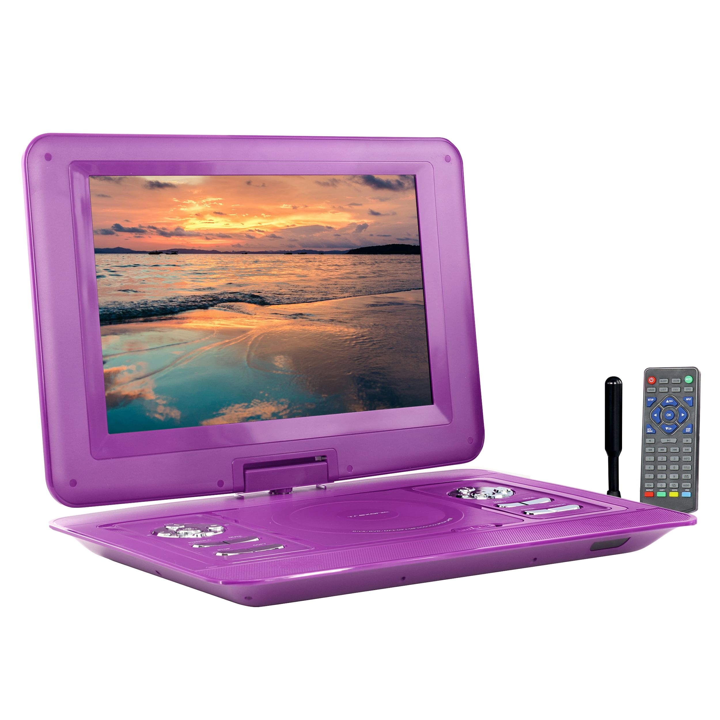 Trexonic 13.3 Inch Portable TV+DVD Player with Col