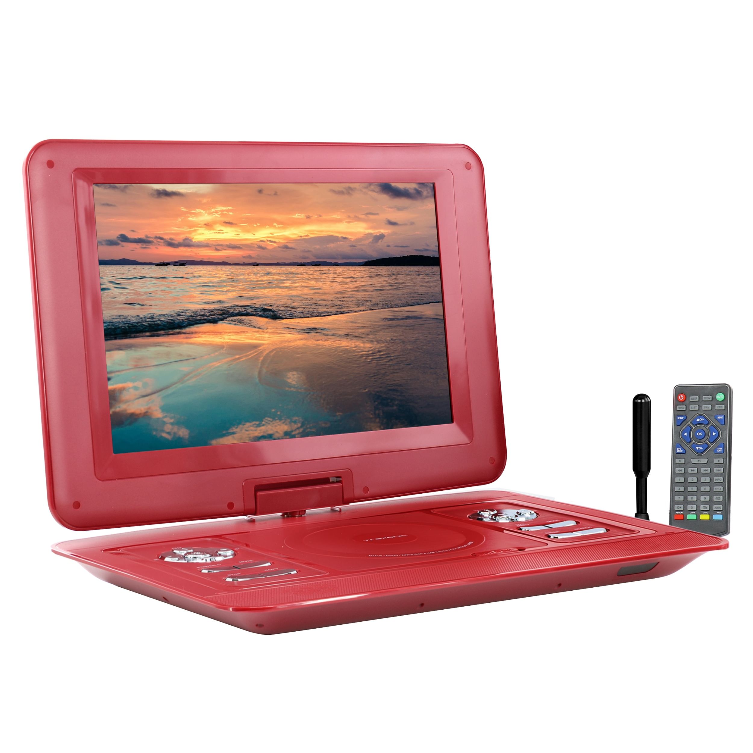 Trexonic 13.3 Inch Portable TV+DVD Player with Col