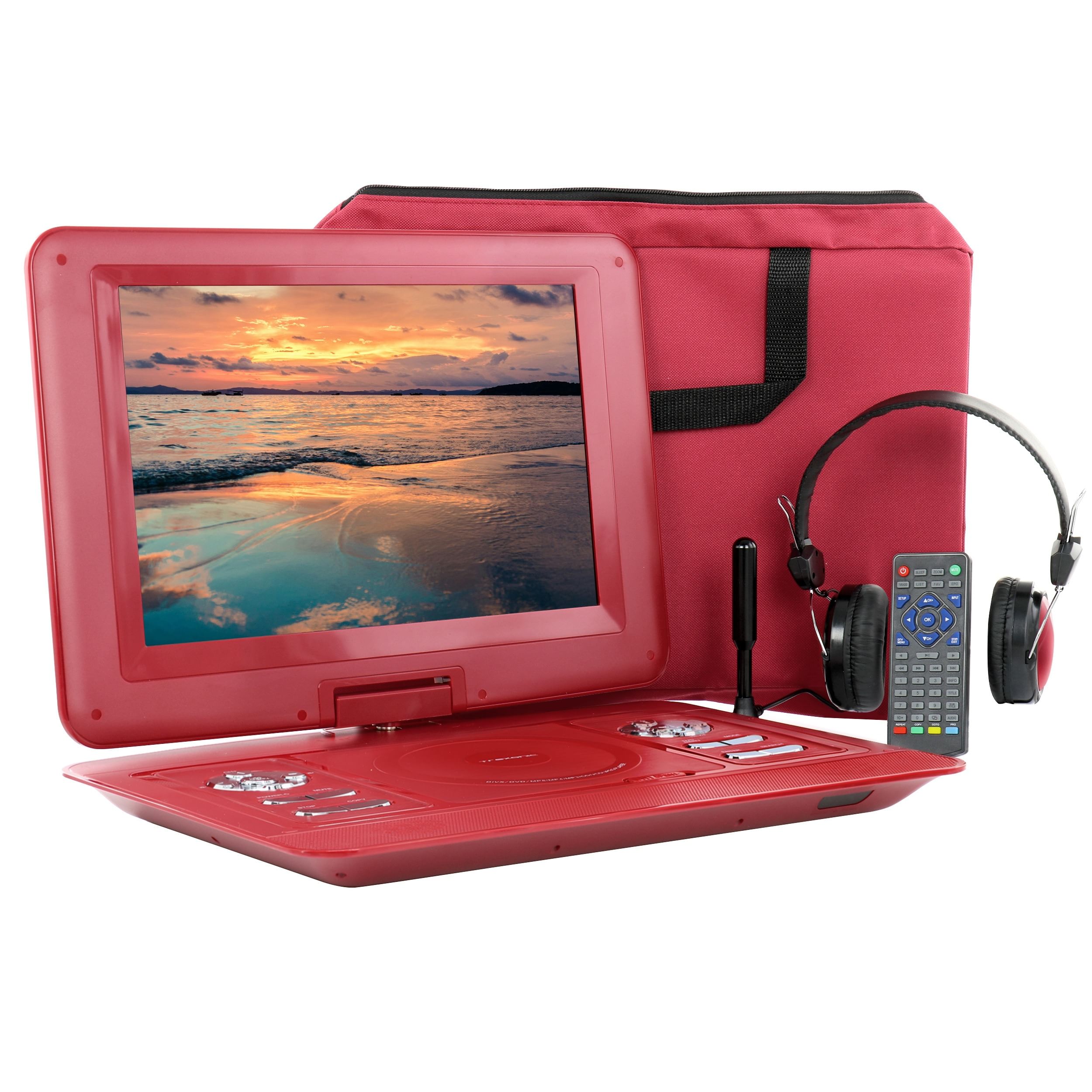Trexonic 13.3 Inch Portable TV+DVD Player with Col
