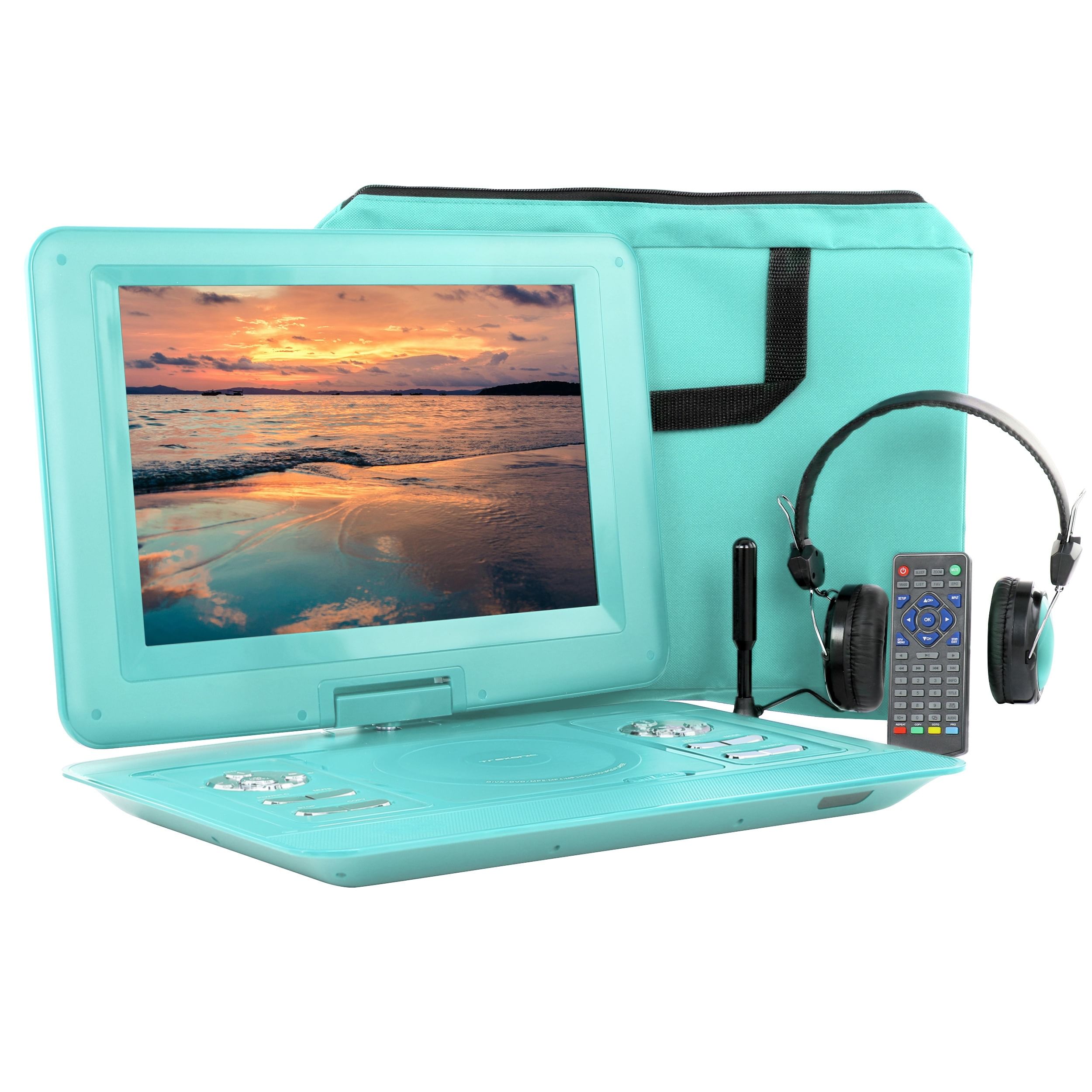 Trexonic 13.3 Inch Portable TV+DVD Player with Col