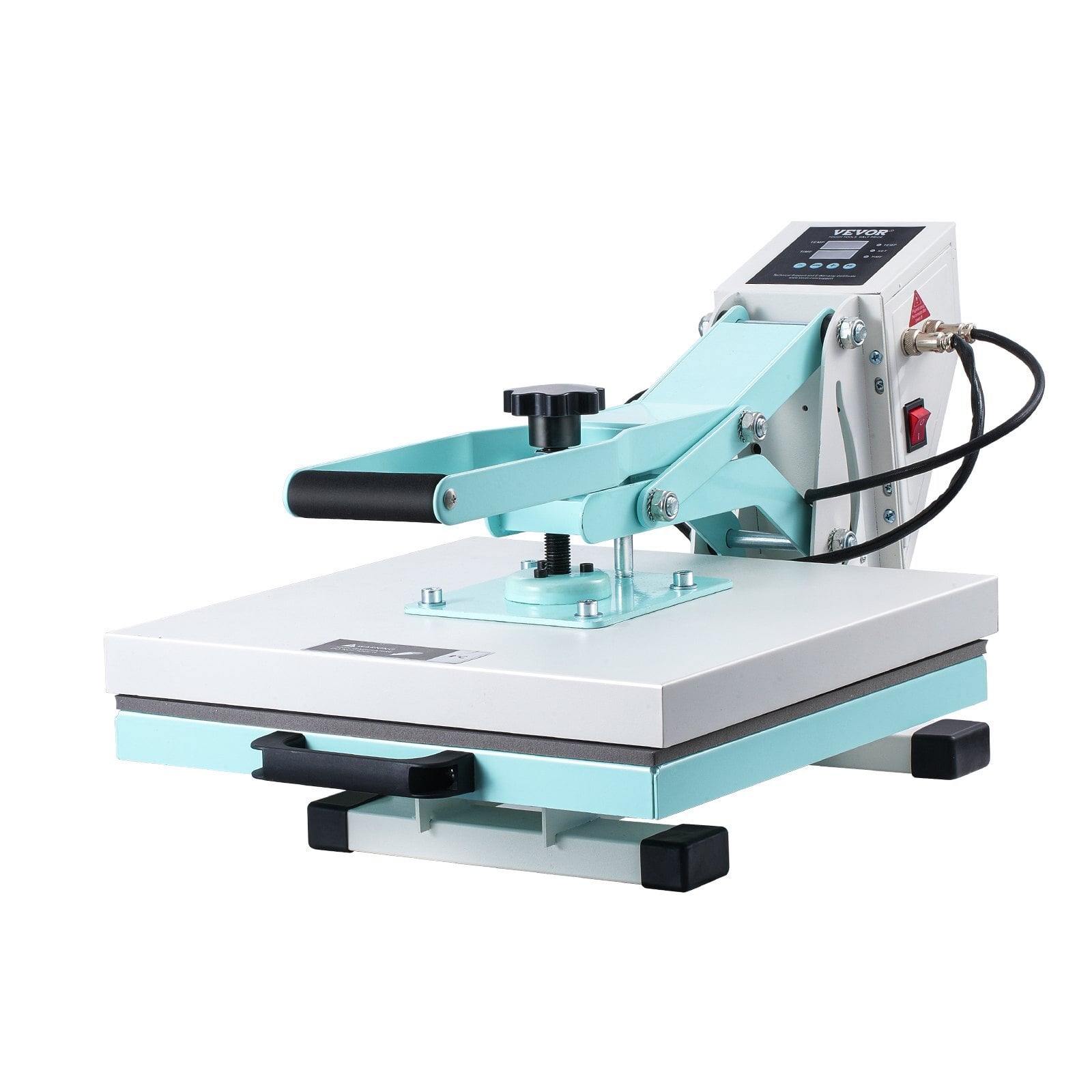 Heat Press, 15 x 15 inch Digital Heat Press Machine, Slide Out Heat Transfer Machine, Fast and Even Heating, 2-Layer Insulation Cotton, Heat Transfer Machine for T-Shirts/Pillows/Bags, Green