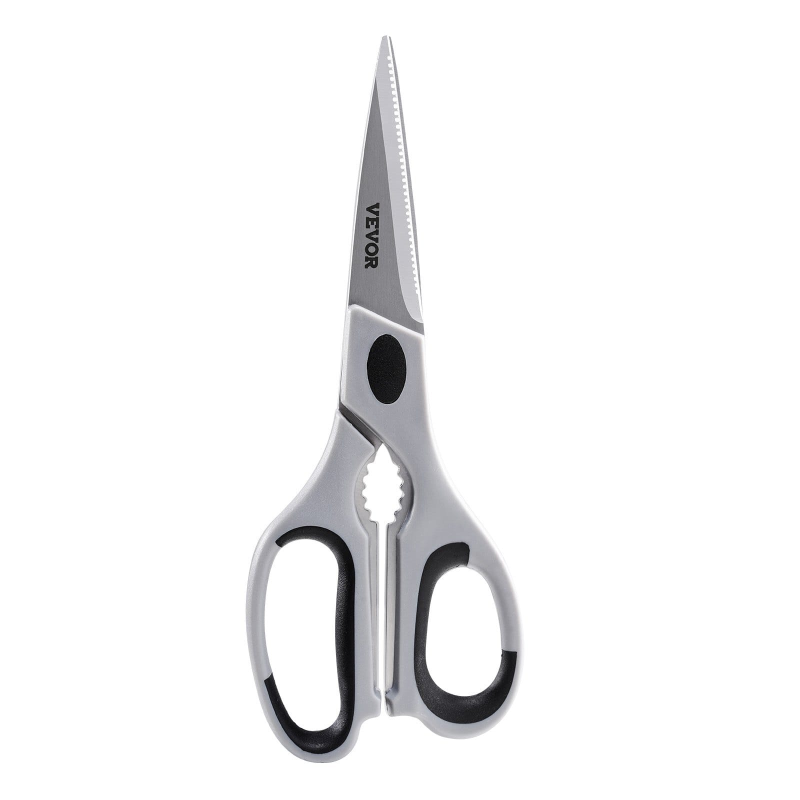 Kitchen Scissors, Durable Stainless Steel Kitchen Shears with Protective Sheath, Heavy Duty Cooking Shears Soft Grip Comfort Handle, Kitchen Utensil for Cutting Meat, Food, Fish, Poultry, Grey