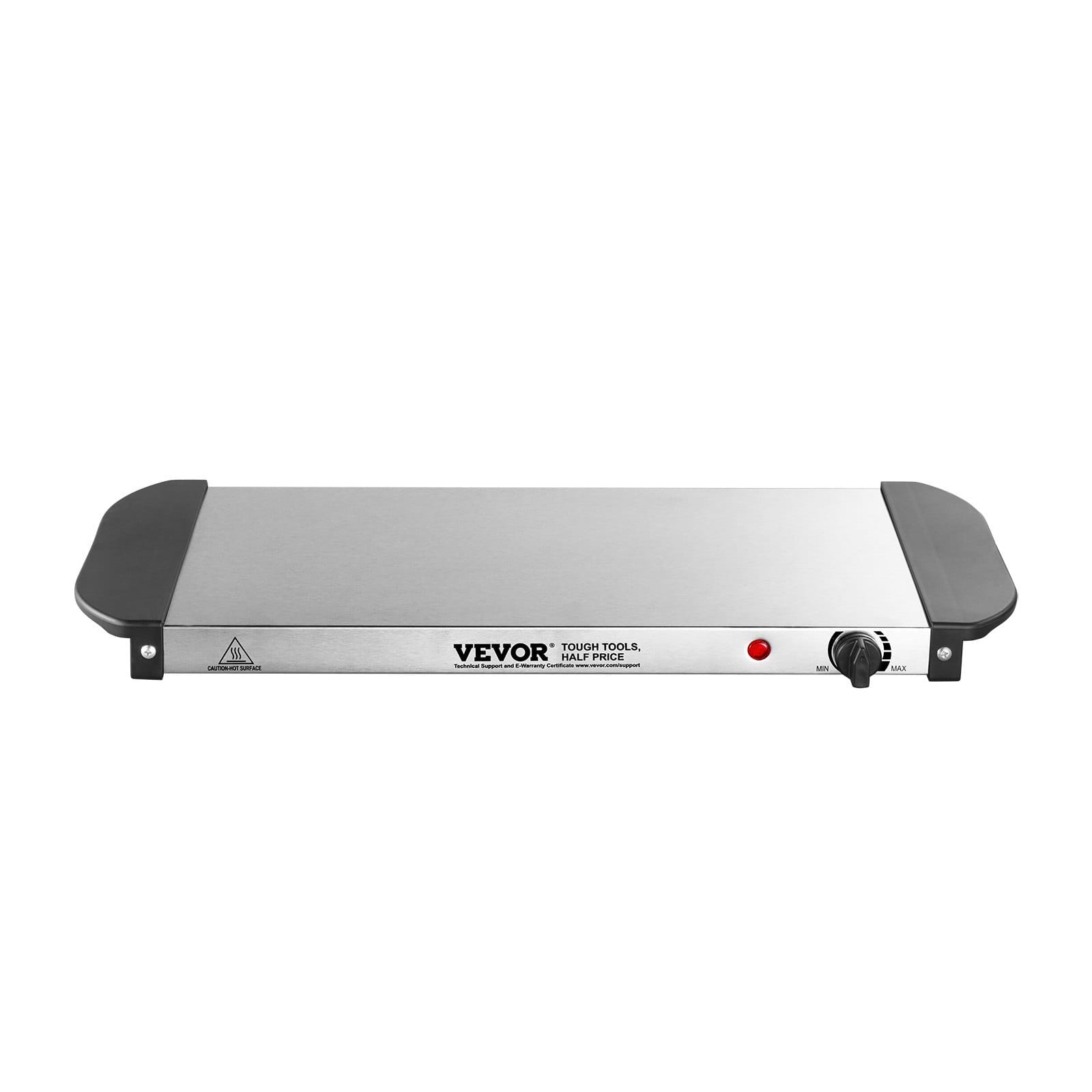 Electric Warming Tray, Food Warming Trays for Buffet, Warming Trays with Adjustable Temperature Control, Portable Stainless Steel Food Warmer, Hot Plate Perfect for Parties, Catering, Holidays