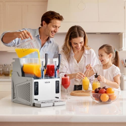 Slushie Machine, 3L/100oz x 2 Tank Slushy Machine for Home, No Ice Needed Frozen Drink Maker, Margarita Maker with Self-Cleaning, for Frozen Margaritas, Frapp?©s, Milkshake & More - Image 7